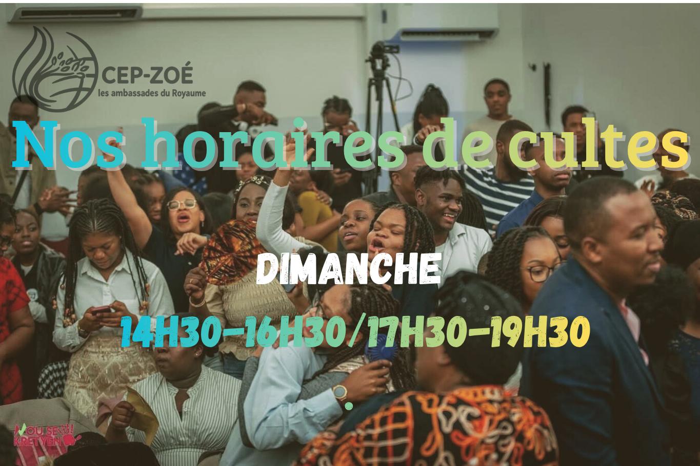 Nos horaires de cultes